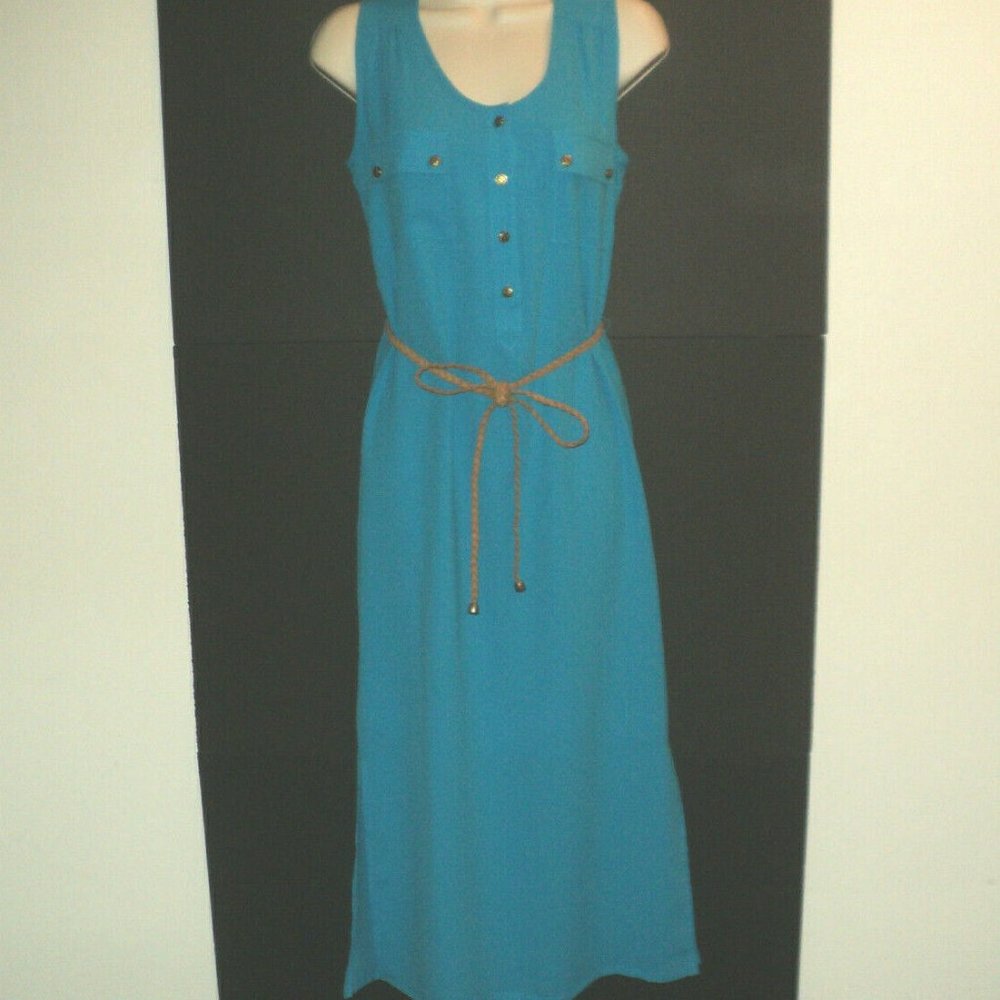 Jade Melody Tam Dress Sz. S Teal Blue Sleeveless